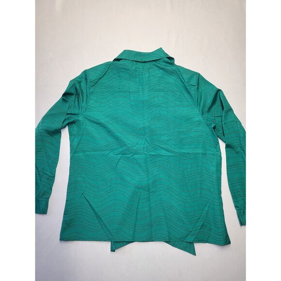 Pykettes Vintage Blouse Womens Large Retro Button Tie Neck long Sleeve Top - Picture 10 of 11